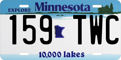 MN license plate 159TWC