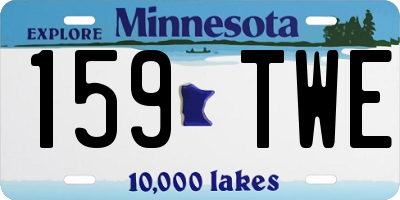 MN license plate 159TWE