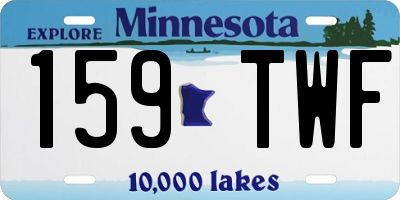 MN license plate 159TWF