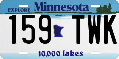 MN license plate 159TWK
