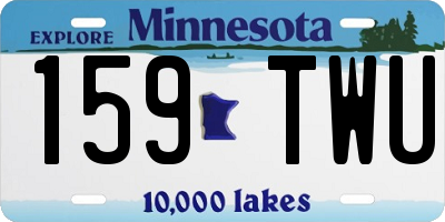 MN license plate 159TWU