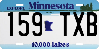 MN license plate 159TXB