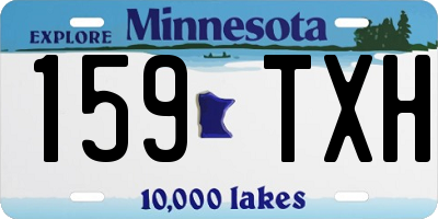 MN license plate 159TXH