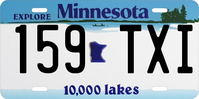 MN license plate 159TXI