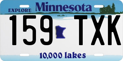 MN license plate 159TXK