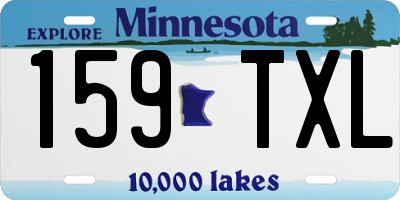 MN license plate 159TXL