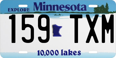 MN license plate 159TXM