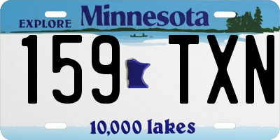 MN license plate 159TXN