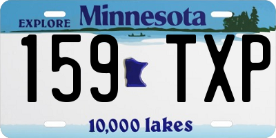 MN license plate 159TXP