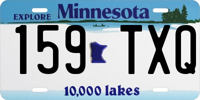 MN license plate 159TXQ