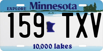 MN license plate 159TXV