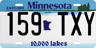 MN license plate 159TXY