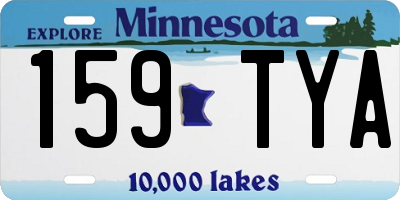 MN license plate 159TYA