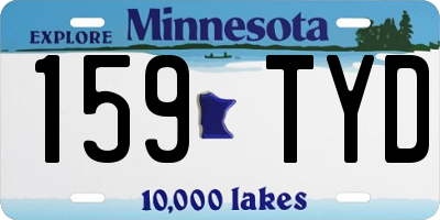 MN license plate 159TYD
