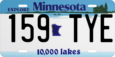 MN license plate 159TYE