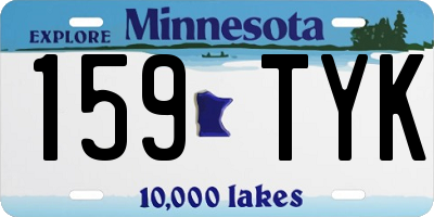 MN license plate 159TYK