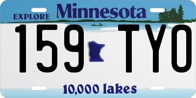 MN license plate 159TYO