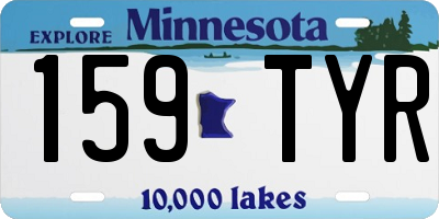 MN license plate 159TYR