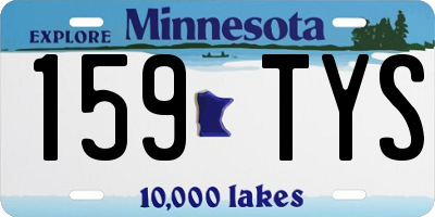 MN license plate 159TYS