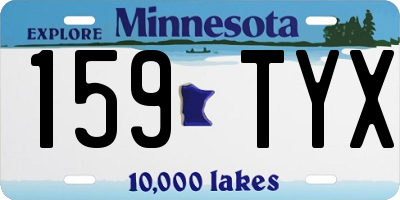MN license plate 159TYX