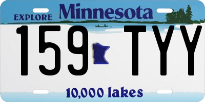 MN license plate 159TYY