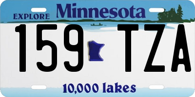 MN license plate 159TZA