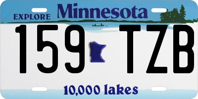 MN license plate 159TZB