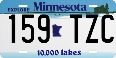 MN license plate 159TZC