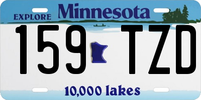 MN license plate 159TZD