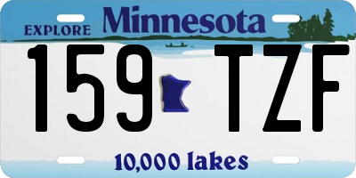 MN license plate 159TZF