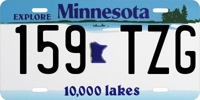 MN license plate 159TZG