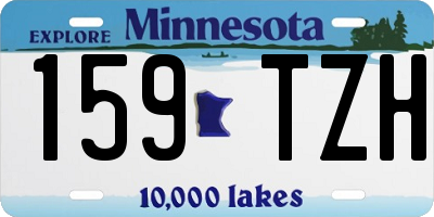 MN license plate 159TZH
