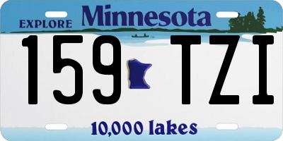 MN license plate 159TZI