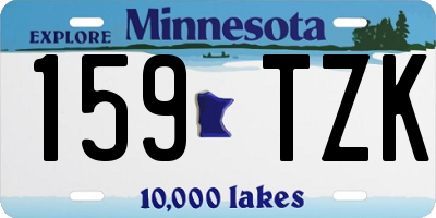 MN license plate 159TZK