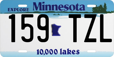 MN license plate 159TZL