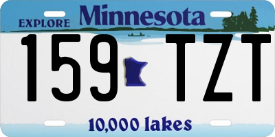 MN license plate 159TZT