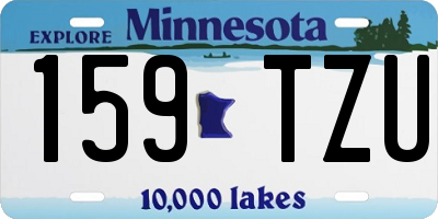 MN license plate 159TZU