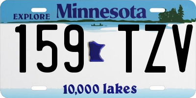 MN license plate 159TZV