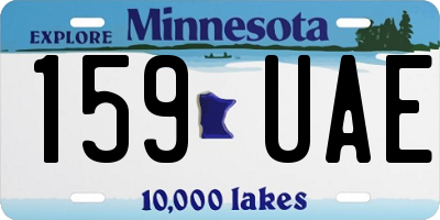 MN license plate 159UAE