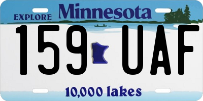 MN license plate 159UAF