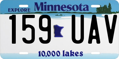 MN license plate 159UAV