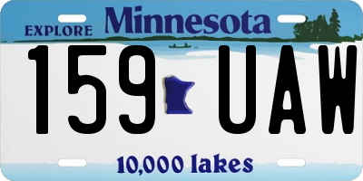 MN license plate 159UAW