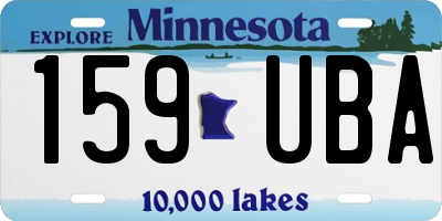 MN license plate 159UBA