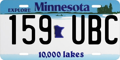 MN license plate 159UBC