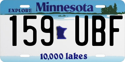 MN license plate 159UBF