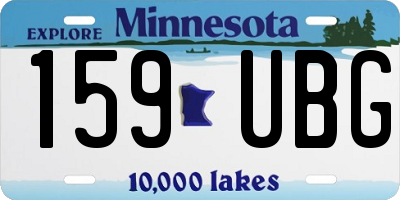 MN license plate 159UBG