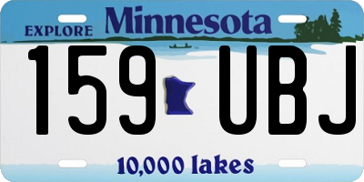 MN license plate 159UBJ