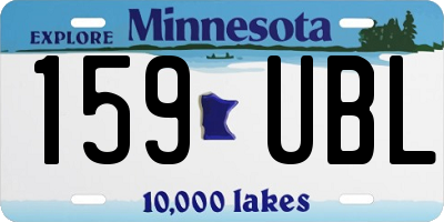 MN license plate 159UBL