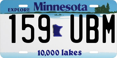 MN license plate 159UBM