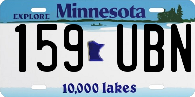MN license plate 159UBN